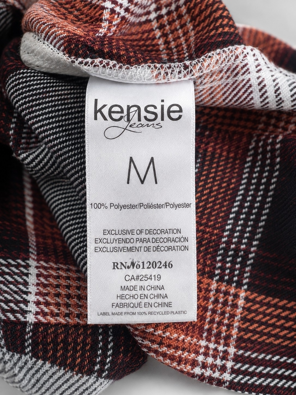 Kensie Jeans Women's Plaid Jacket Size Medium - Picture 4 of 5